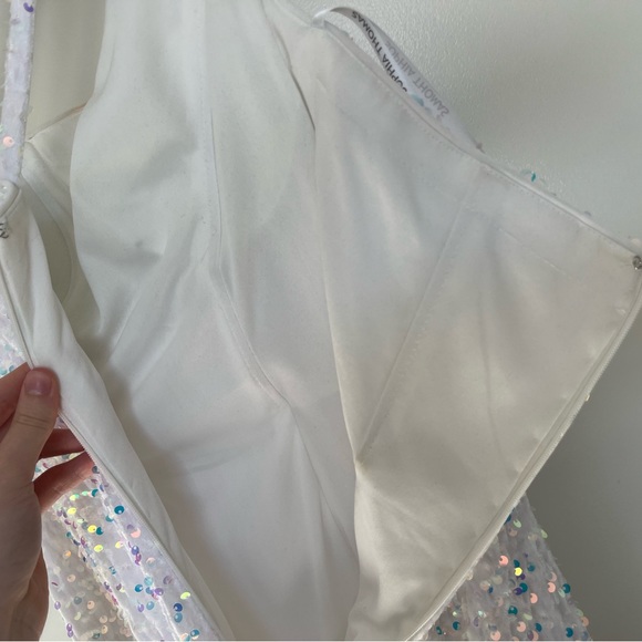 Iridescent white prom dress - Picture 4 of 13